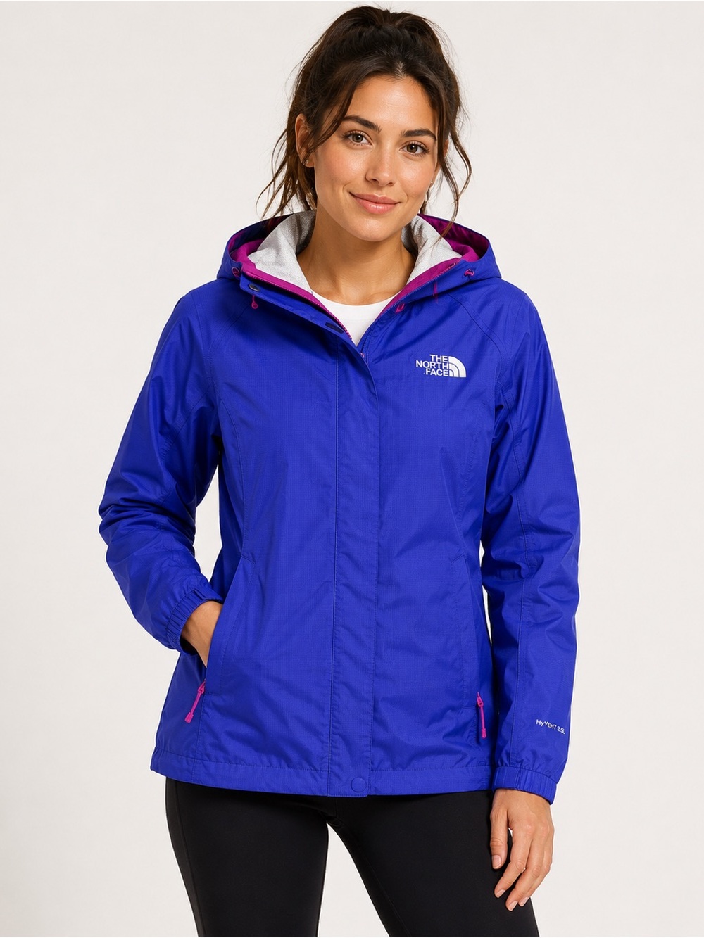 The North Face Venture HyVent 2.5L Waterproof Hooded Rain Jacket Blue Purple S